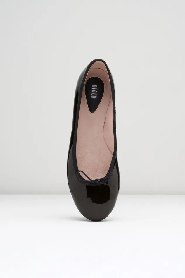 Ladies Ascella Ballet Flats Black Patent Ballet Flats Bloch Adult