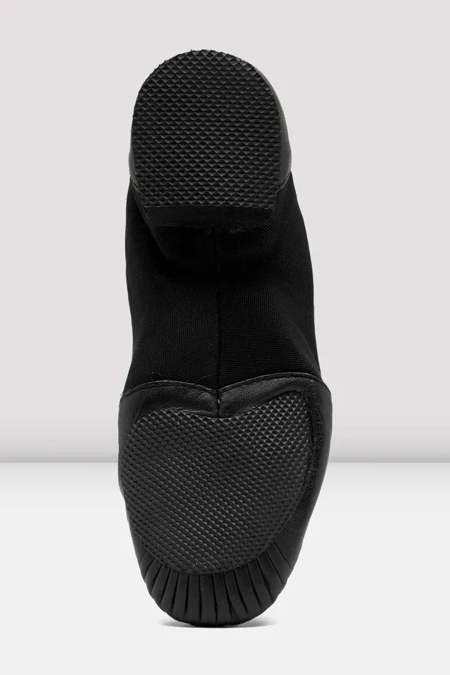 Ladies NeoFlex Slip On Leather Jazz Shoes Black Leather Jazz Bloch Adult