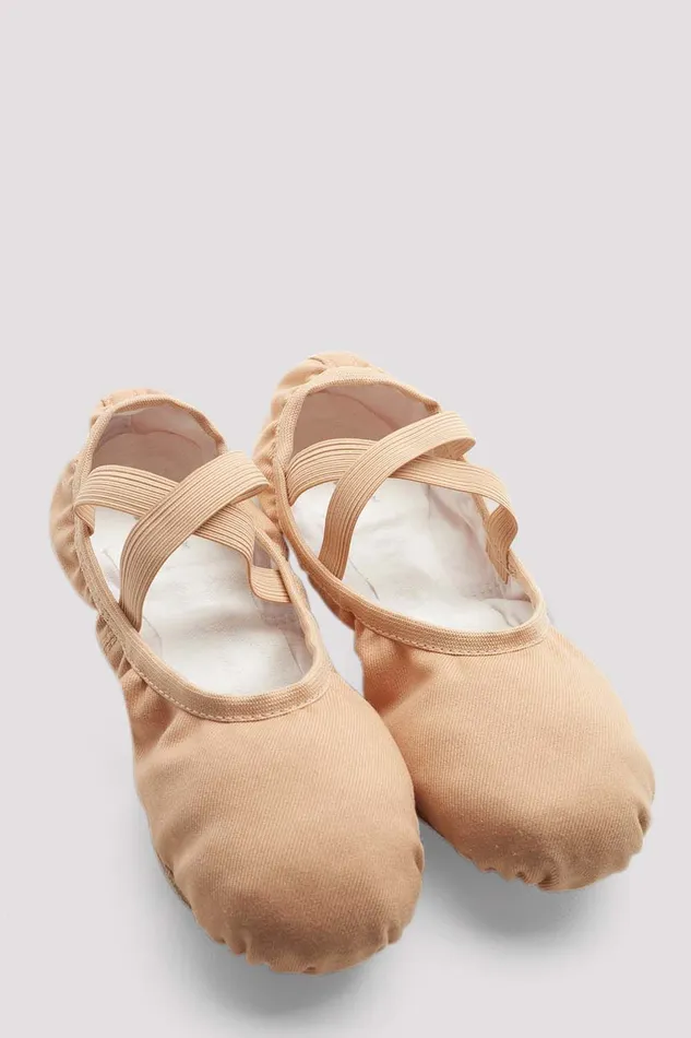 Ladies Performa Stretch Canvas Ballet Shoes Sand Canvas Adult Ballet Bloch