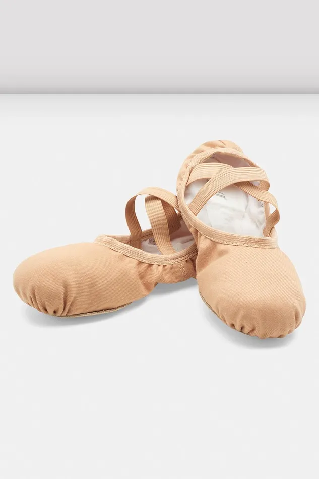 Ladies Performa Stretch Canvas Ballet Shoes Sand Canvas Adult Ballet Bloch