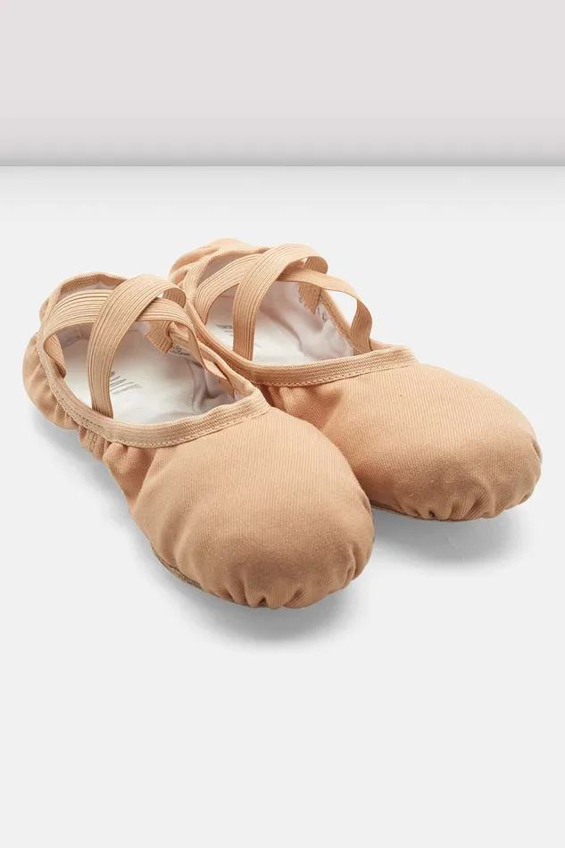 Ladies Performa Stretch Canvas Ballet Shoes Sand Canvas Adult Ballet Bloch