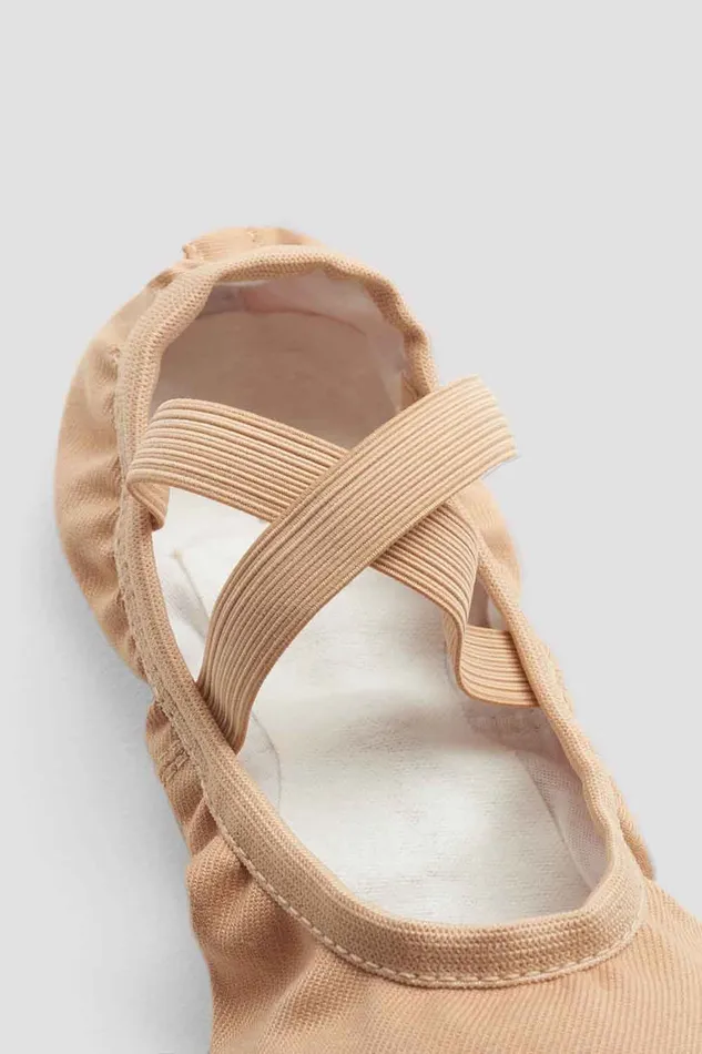 Ladies Performa Stretch Canvas Ballet Shoes Sand Canvas Adult Ballet Bloch