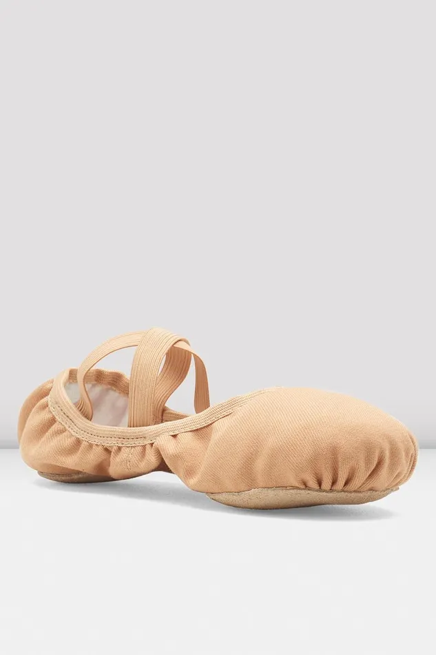 Ladies Performa Stretch Canvas Ballet Shoes Sand Canvas Adult Ballet Bloch