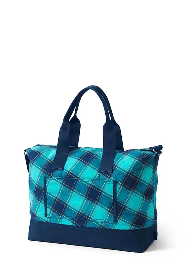 Lands039 End Accessories Men Flannel Weekender Duffle Bag Seafoam Teal Plaid Lands039 End Accessories Men Flannel Weekender Duffle Bag Seafoam Teal Plaid
