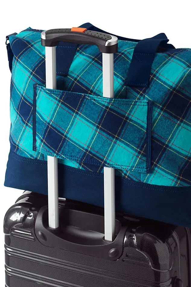 Lands039 End Accessories Men Flannel Weekender Duffle Bag Seafoam Teal Plaid Lands039 End Accessories Men Flannel Weekender Duffle Bag Seafoam Teal Plaid