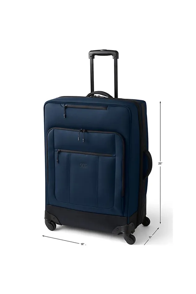 Lands039 End Accessories Men Travel Checked Rolling Luggage Bag Radiant Navy Lands039 End Accessories Men Travel Checked Rolling Luggage Bag Radiant Navy