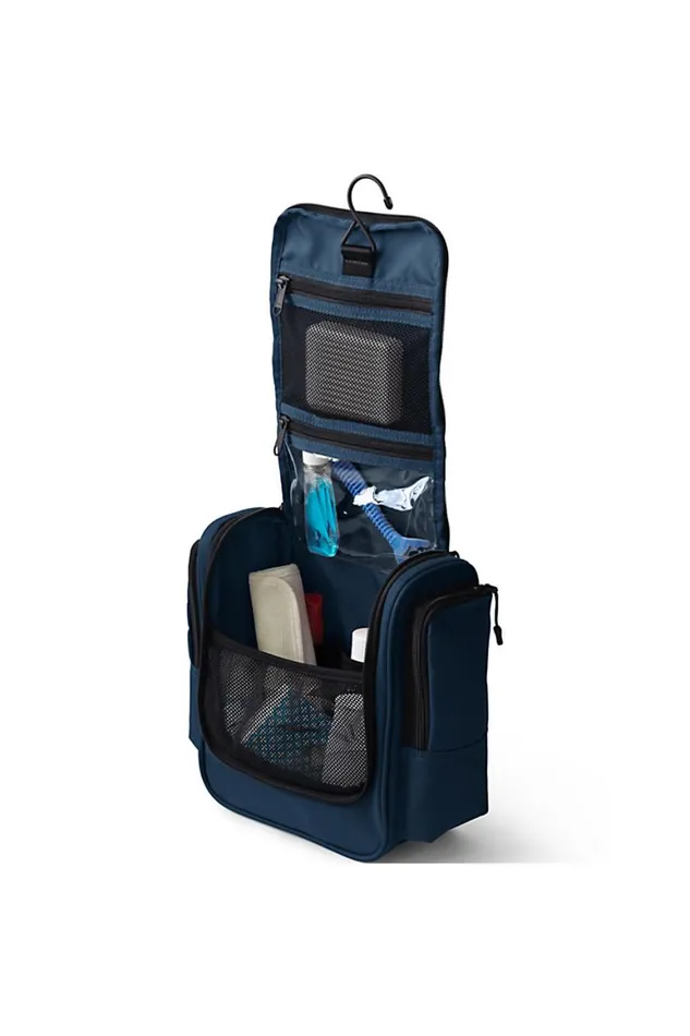Lands039 End Accessories Men Travel Large Hanging Toiletry Organizer Bag Radiant Navy