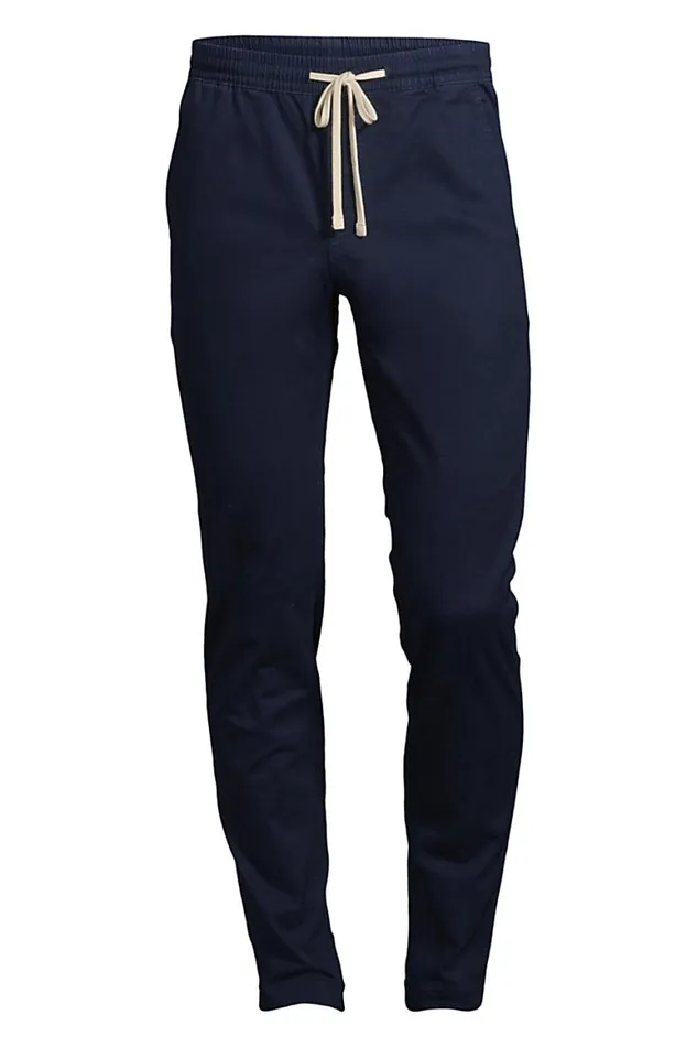 Lands039 End Chinos and Casual Pants Men Knockabout Pull On Deck Pants Radiant Navy