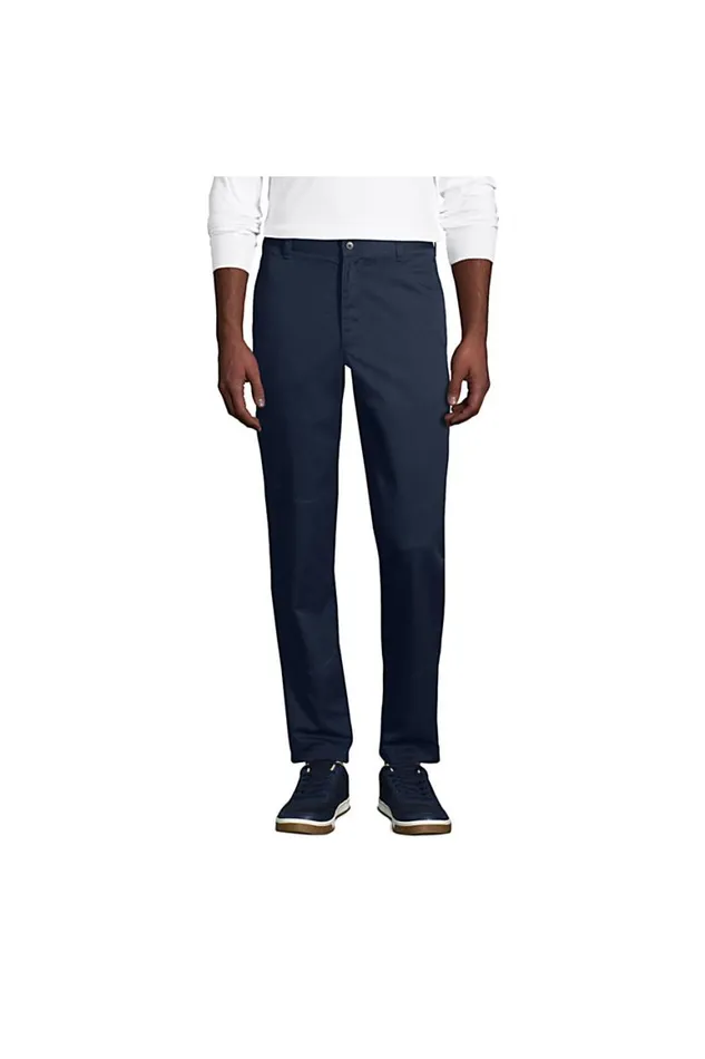 Lands039 End Chinos and Casual Pants Men Tailored Fit Blend Plain Front Pants Classic Navy Lands039 End Chinos and Casual Pants Men Tailored Fit Blend Plain Front Pants Classic Navy