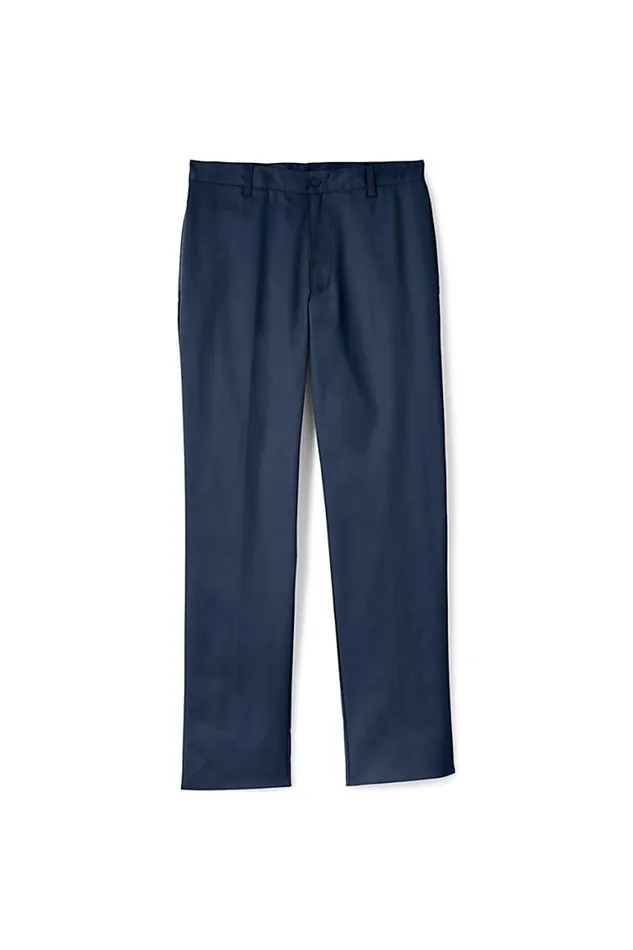 Lands039 End Chinos and Casual Pants Men Tailored Fit Blend Plain Front Pants Classic Navy Lands039 End Chinos and Casual Pants Men Tailored Fit Blend Plain Front Pants Classic Navy