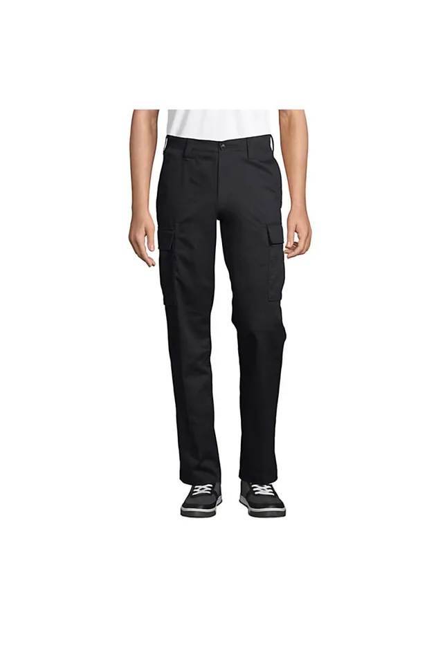 Lands039 End Chinos and Casual Pants Men Traditional Fit Cargo Pants Black