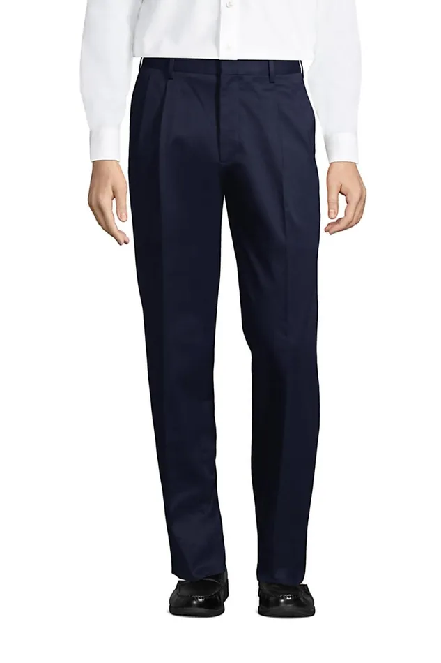Lands039 End Chinos and Casual Pants Men Traditional Fit Pleated No Iron Twill Dress Pants Radiant Navy Lands039 End Chinos and Casual Pants Men Traditional Fit Pleated No Iron Twill Dress Pants Radiant Navy