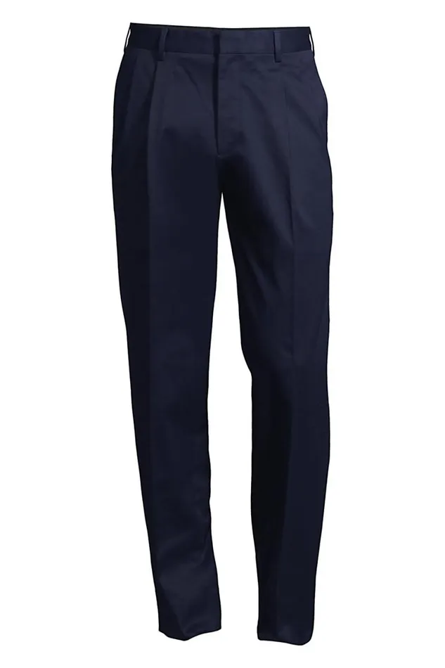 Lands039 End Chinos and Casual Pants Men Traditional Fit Pleated No Iron Twill Dress Pants Radiant Navy Lands039 End Chinos and Casual Pants Men Traditional Fit Pleated No Iron Twill Dress Pants Radiant Navy