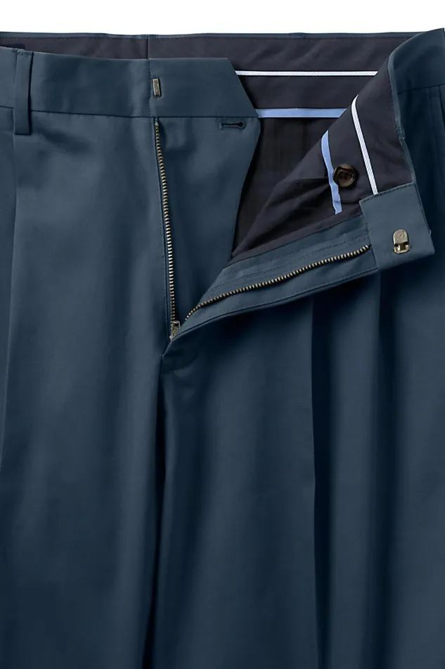 Lands039 End Chinos and Casual Pants Men Traditional Fit Pleated No Iron Twill Dress Pants Radiant Navy Lands039 End Chinos and Casual Pants Men Traditional Fit Pleated No Iron Twill Dress Pants Radiant Navy