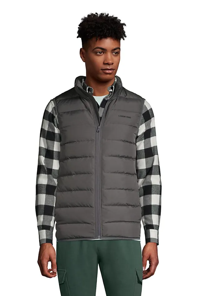 Lands039 End Coats and Jackets Men 600 Down Puffer Vest Charcoal