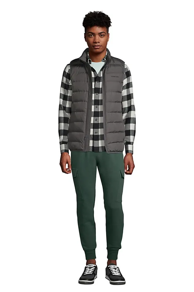 Lands039 End Coats and Jackets Men 600 Down Puffer Vest Charcoal