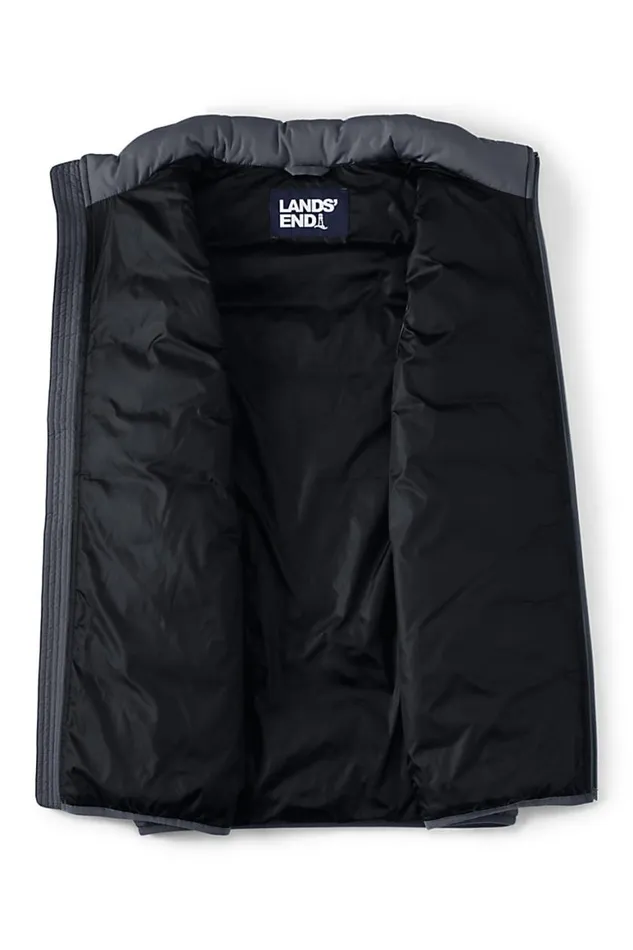 Lands039 End Coats and Jackets Men 600 Down Puffer Vest Charcoal
