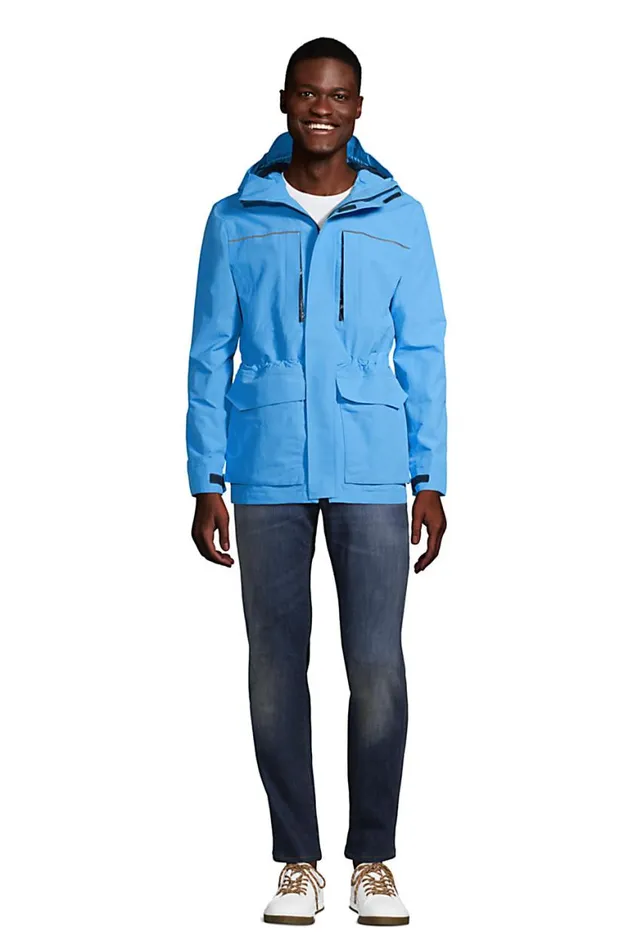 Lands039 End Coats and Jackets Men Lightweight Squall Parka With Hood Sea Breeze Blue Lands039 End Coats and Jackets Men Lightweight Squall Parka With Hood Sea Breeze Blue