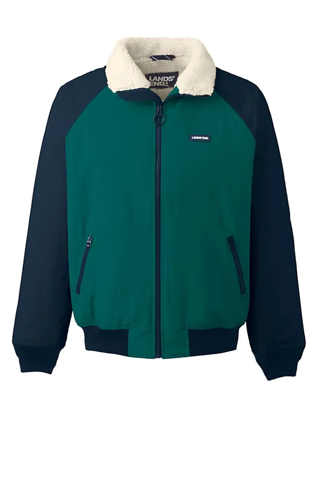 Lands039 End Coats and Jackets Men Sherpa Fleece Lined Classic Squall Jacket Jade Emerald Lands039 End Coats and Jackets Men Sherpa Fleece Lined Classic Squall Jacket Jade Emerald