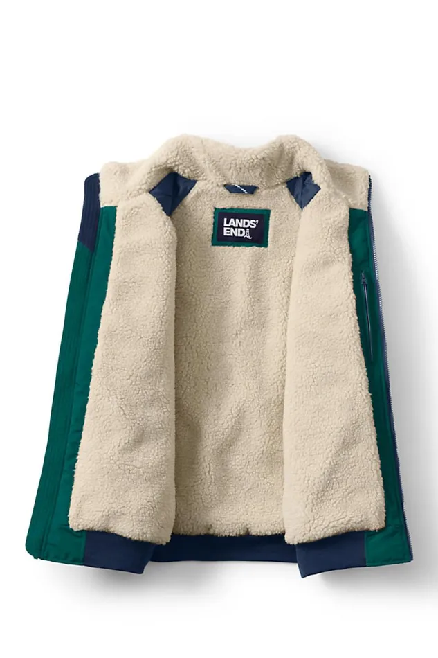 Lands039 End Coats and Jackets Men Sherpa Fleece Lined Classic Squall Jacket Jade Emerald Lands039 End Coats and Jackets Men Sherpa Fleece Lined Classic Squall Jacket Jade Emerald