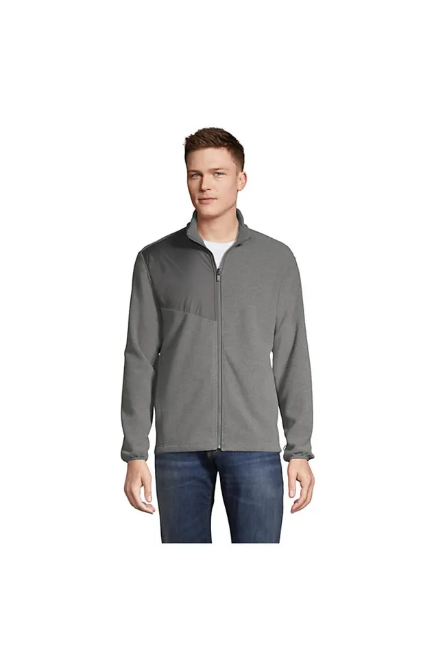 Lands039 End Coats and Jackets Men Thermacheck 200 Fleece Jacket Arctic Gray Heather
