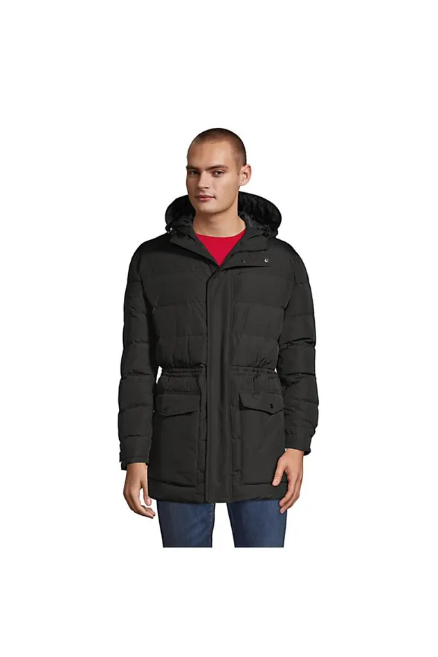 Lands039 End Coats and Jackets Men Thermoplume Down Alternative Parka Black