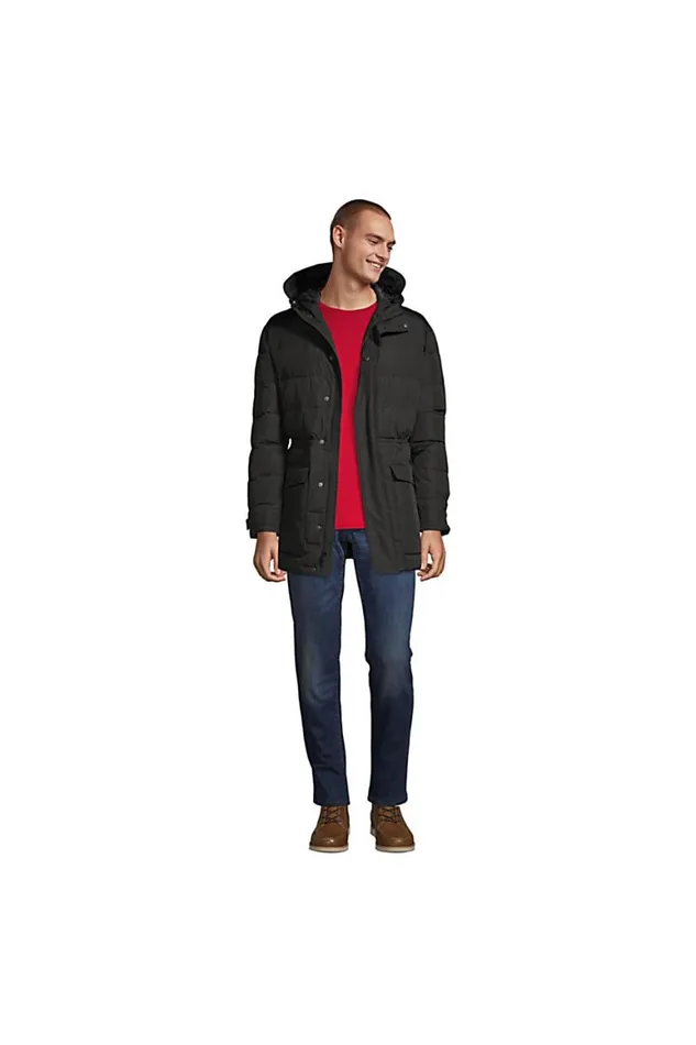Lands039 End Coats and Jackets Men Thermoplume Down Alternative Parka Black Lands039 End Coats and Jackets Men Thermoplume Down Alternative Parka Black