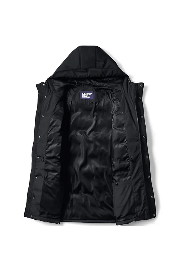 Lands039 End Coats and Jackets Men Thermoplume Down Alternative Parka Black Lands039 End Coats and Jackets Men Thermoplume Down Alternative Parka Black