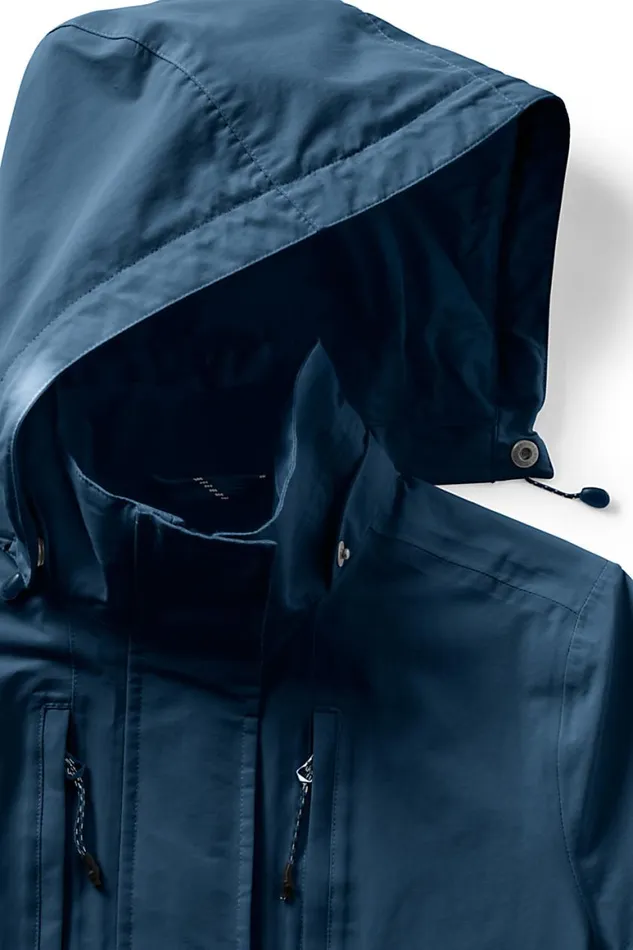 Lands039 End Coats and Jackets Women Classic Squall Raincoat Radiant Navy