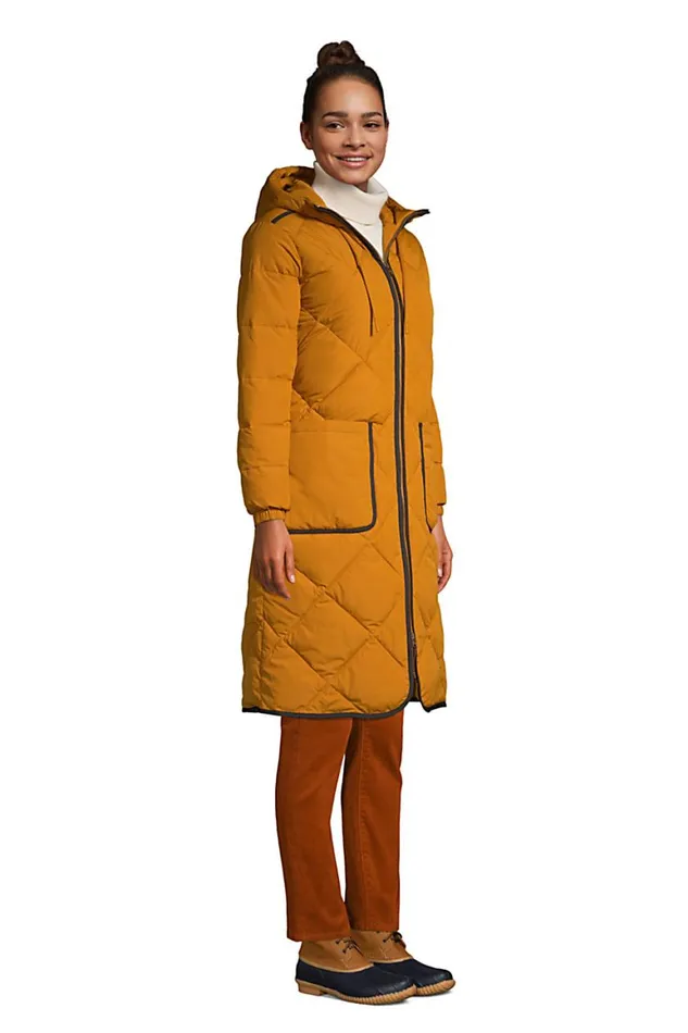 Lands039 End Coats and Jackets Women Insulated Quilted Thermoplume Long Coat Golden Pecan Lands039 End Coats and Jackets Women Insulated Quilted Thermoplume Long Coat Golden Pecan