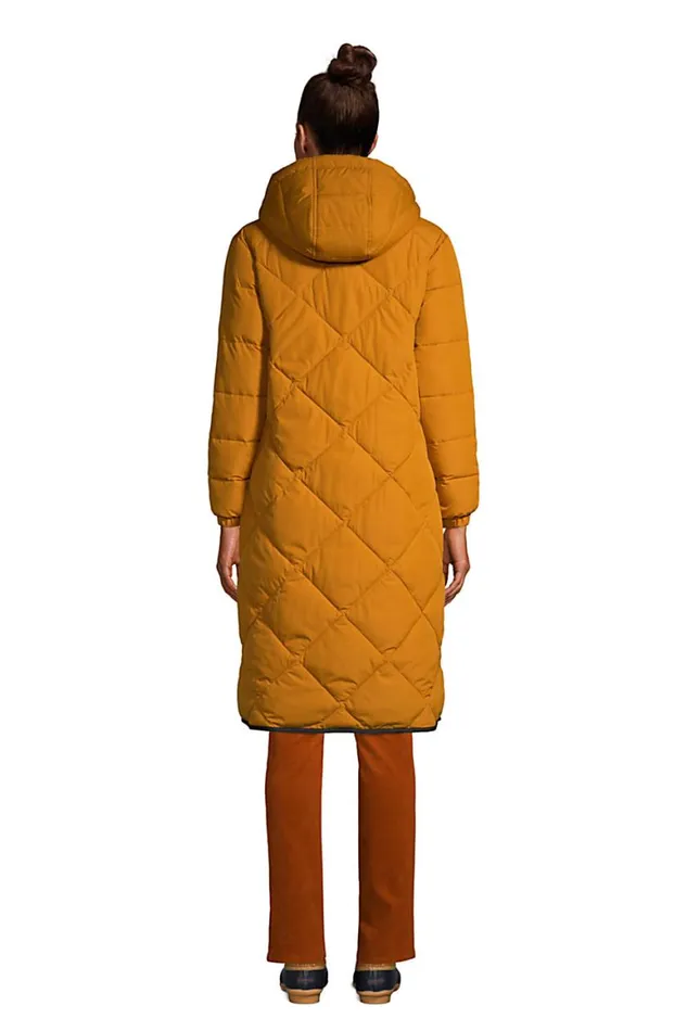 Lands039 End Coats and Jackets Women Insulated Quilted Thermoplume Long Coat Golden Pecan Lands039 End Coats and Jackets Women Insulated Quilted Thermoplume Long Coat Golden Pecan