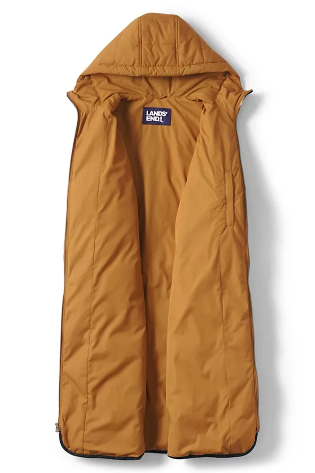 Lands039 End Coats and Jackets Women Insulated Quilted Thermoplume Long Coat Golden Pecan Lands039 End Coats and Jackets Women Insulated Quilted Thermoplume Long Coat Golden Pecan