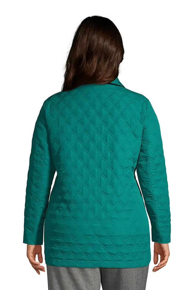 Lands039 End Coats and Jackets Women Plus Size Insulated Packable Quilted Barn Jacket Jade Emerald Lands039 End Coats and Jackets Women Plus Size Insulated Packable Quilted Barn Jacket Jade Emerald