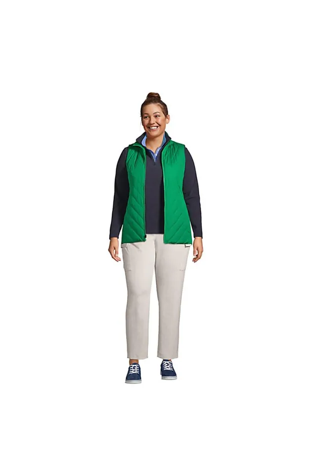 Lands039 End Coats and Jackets Women Plus Size Insulated Vest Vibrant Clover