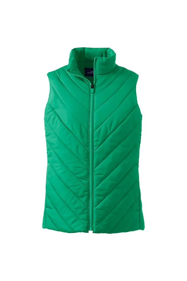Lands039 End Coats and Jackets Women Plus Size Insulated Vest Vibrant Clover