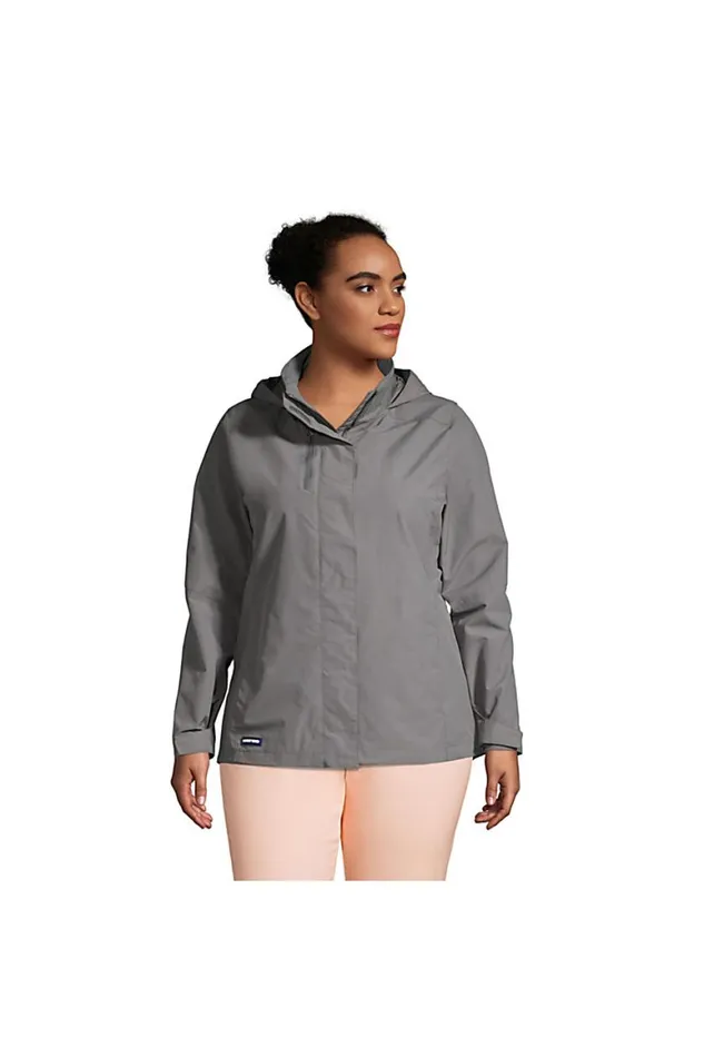 Lands039 End Coats and Jackets Women Plus Size Squall System Shell Arctic Gray