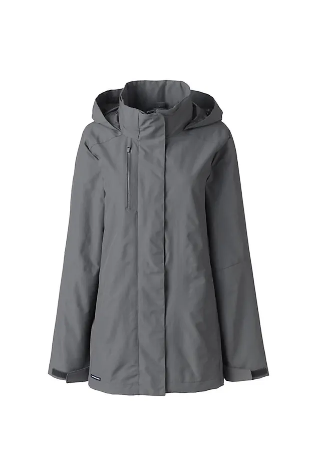 Lands039 End Coats and Jackets Women Plus Size Squall System Shell Arctic Gray Lands039 End Coats and Jackets Women Plus Size Squall System Shell Arctic Gray