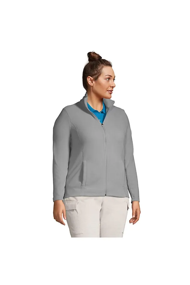 Lands039 End Coats and Jackets Women Plus Size Thermacheck 100 Fleece Jacket Harbor Gray Lands039 End Coats and Jackets Women Plus Size Thermacheck 100 Fleece Jacket Harbor Gray