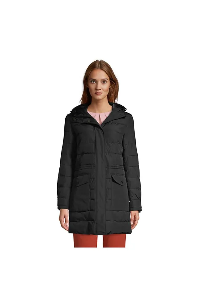 Lands039 End Coats and Jackets Women Thermoplume Down Alternative Parka Black