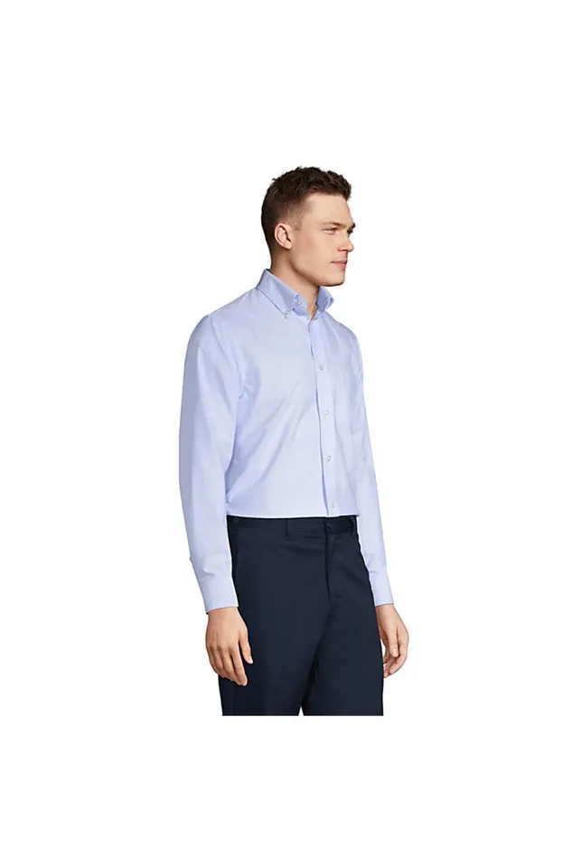 Lands039 End Dress Shirts Men Long Sleeve Striped Oxford Dress Shirt Blue Stripe Lands039 End Dress Shirts Men Long Sleeve Striped Oxford Dress Shirt Blue Stripe
