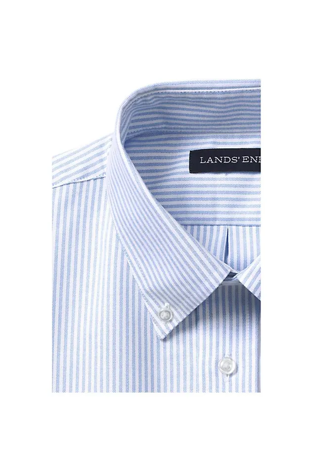 Lands039 End Dress Shirts Men Long Sleeve Striped Oxford Dress Shirt Blue Stripe Lands039 End Dress Shirts Men Long Sleeve Striped Oxford Dress Shirt Blue Stripe