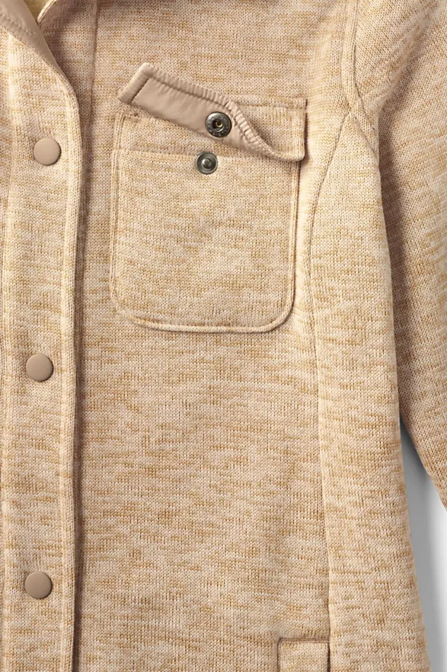 Lands039 End Fleece Women Plus Size Sweater Fleece Long Shirt Jacket Shacket Rich Camel Heather Lands039 End Fleece Women Plus Size Sweater Fleece Long Shirt Jacket Shacket Rich Camel Heather