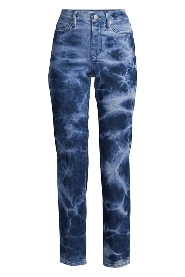 Lands039 End Jeans Women High Rise Straight Leg Ankle Blue Jeans Washed Indigo Stripe Lands039 End Jeans Women High Rise Straight Leg Ankle Blue Jeans Washed Indigo Stripe