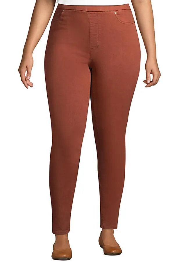 Lands039 End Jeans Women Plus Size Elastic Waist High Rise Pull On Skinny Legging Colorful Jeans Washed Paprika Lands039 End Jeans Women Plus Size Elastic Waist High Rise Pull On Skinny Legging Colorful Jeans Washed Paprika