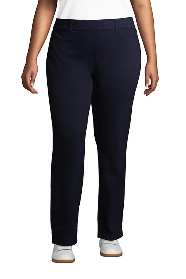 Lands039 End Jeans Women Plus Size Starfish Elastic Waist Knit Jeans Mid Rise Dark Indigo Lands039 End Jeans Women Plus Size Starfish Elastic Waist Knit Jeans Mid Rise Dark Indigo