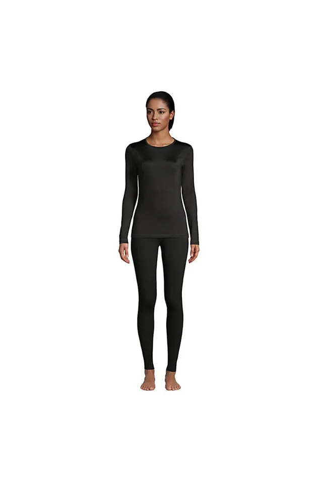 Lands039 End Long Underwear Women Natural Thermaskin Merino Wool Thermal Long Underwear Base Layer Crewneck Shirt Black Lands039 End Long Underwear Women Natural Thermaskin Merino Wool Thermal Long Underwear Base Layer Crewneck Shirt Black
