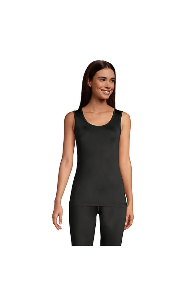 Lands039 End Long Underwear Women Thermaskin Heat Thermal Long Underwear Base Layer Tank Top Black