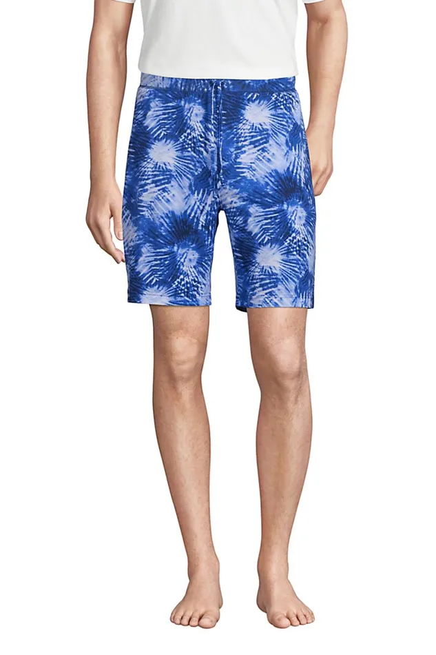 Lands039 End Pajamas and Robes Men Big Comfort Knit Pajama Shorts Deep Sea Navy Tie Dye Palm Lands039 End Pajamas and Robes Men Big Comfort Knit Pajama Shorts Deep Sea Navy Tie Dye Palm