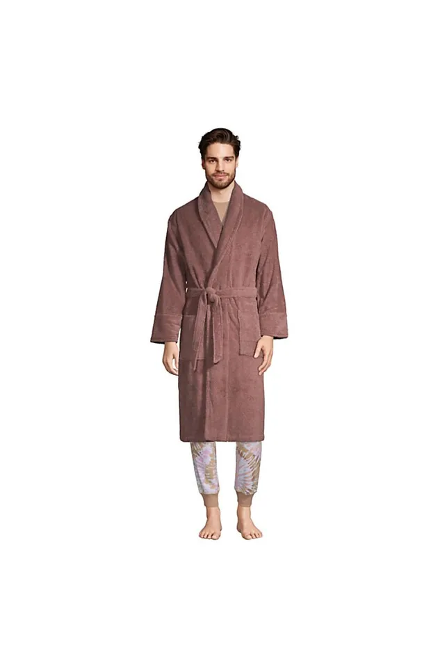Lands039 End Pajamas and Robes Men Calf Length Turkish Terry Robe Mauve Quartz Lands039 End Pajamas and Robes Men Calf Length Turkish Terry Robe Mauve Quartz
