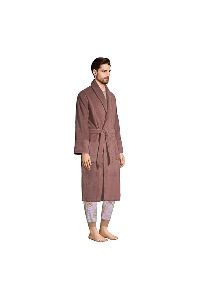 Lands039 End Pajamas and Robes Men Calf Length Turkish Terry Robe Mauve Quartz Lands039 End Pajamas and Robes Men Calf Length Turkish Terry Robe Mauve Quartz